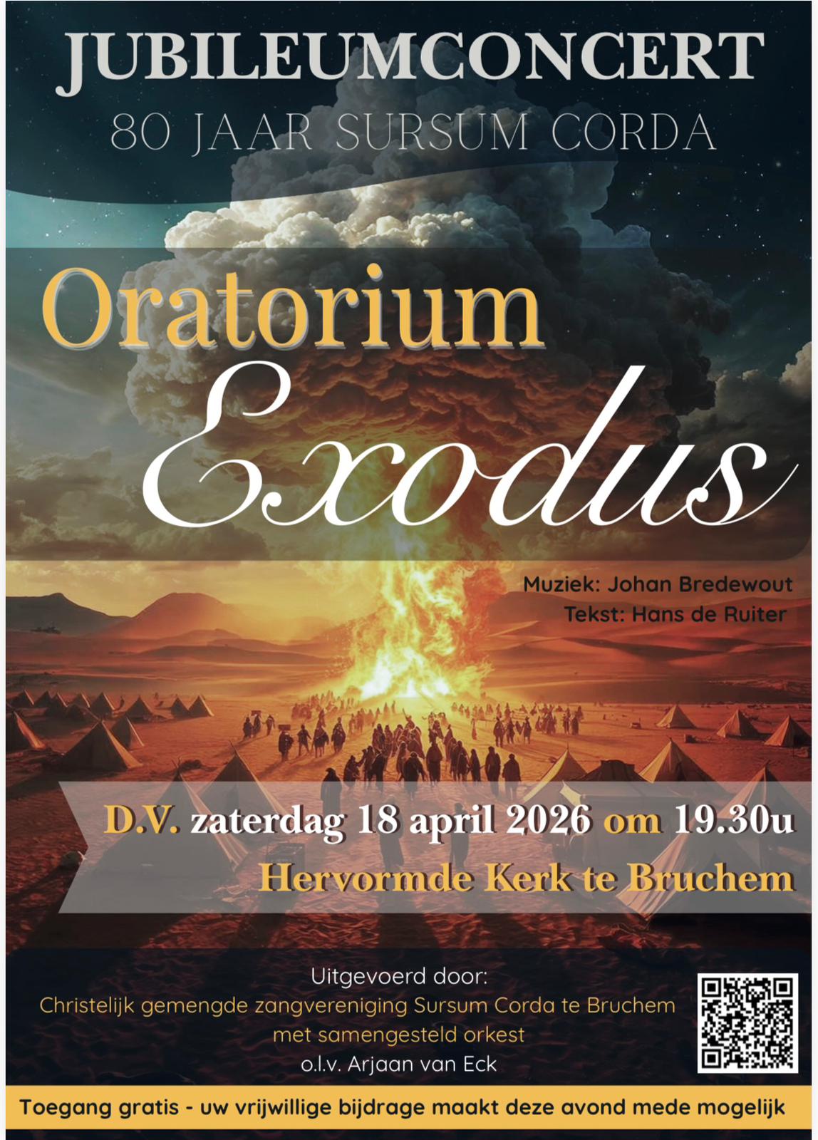 Jubileumconcert 80 jaar Sursum Corda – Oratorium Exodus